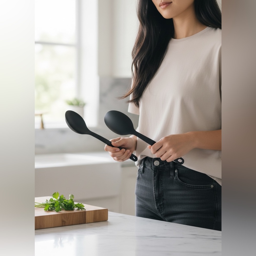 Black Nylon Kitchen Utensil Set - 4 Pieces - Picture 7 of 8